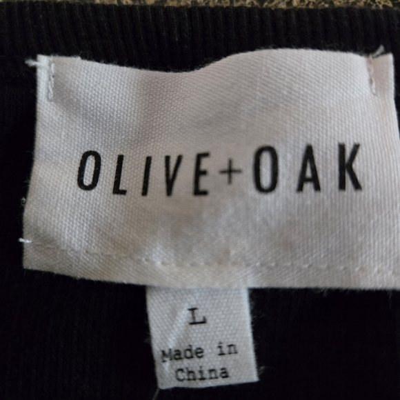 OLIVE + OAK Black Mineral Wash Crop Cardigan Snap Front Women’s L NWT - Picture 5 of 14